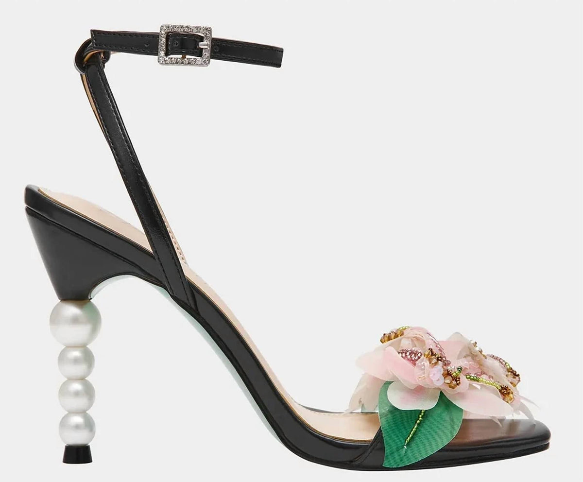 Women's Kasie Pearl Heel Dress Sandal In Black