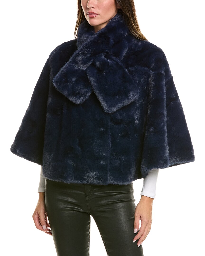 La Fiorentina Plush Cape With Scarf
