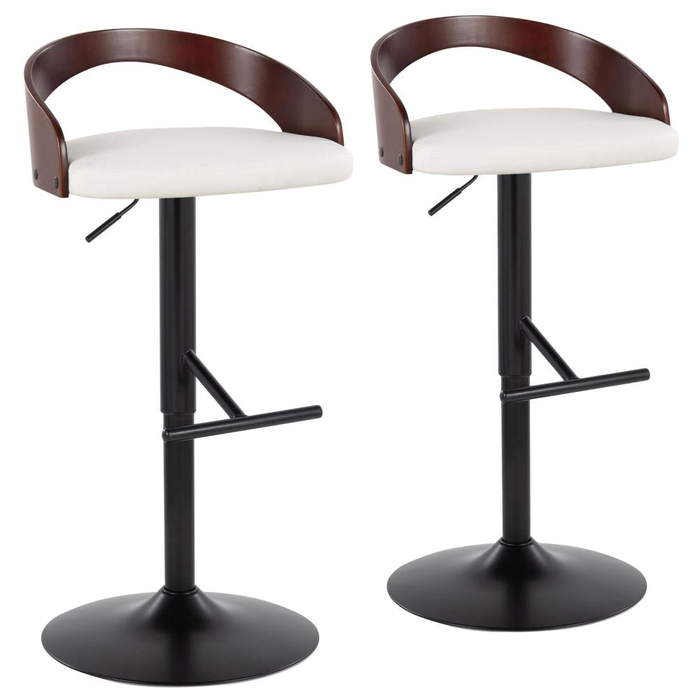 Modern Barstools with Cushioned Seats and Metal Bases