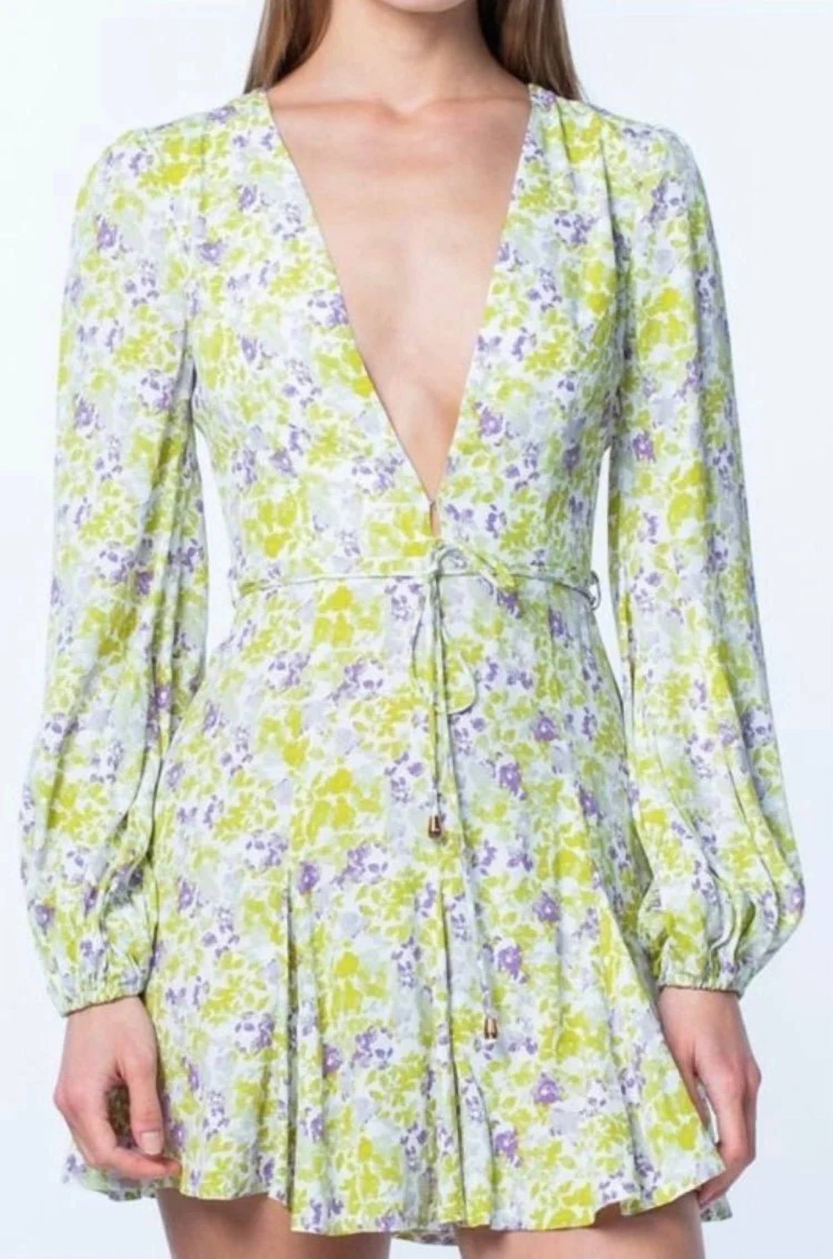 Everlasting Spring Floral Mini Dress In Yellow