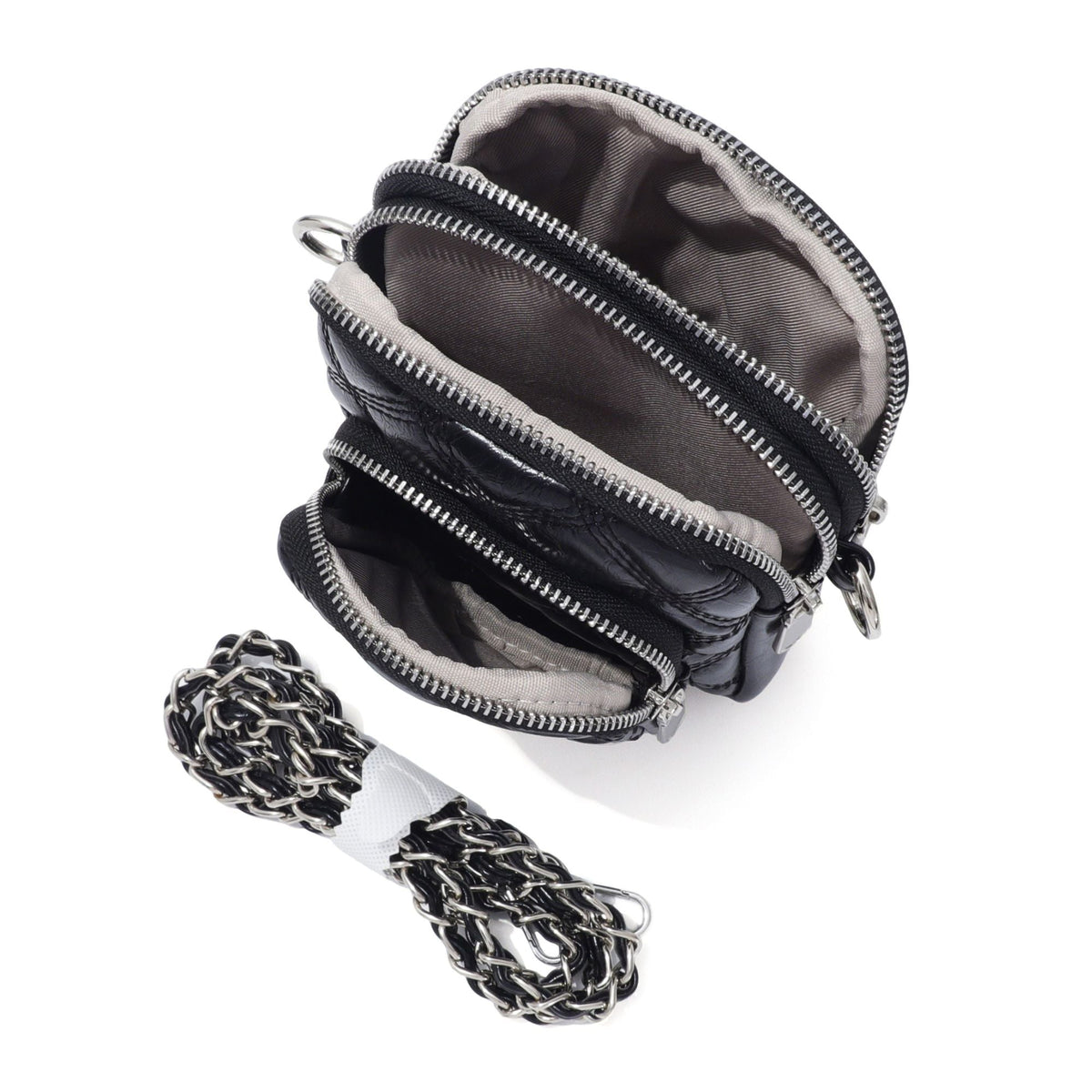 Adornia Black Cushion Quilted Shoulder Bag
