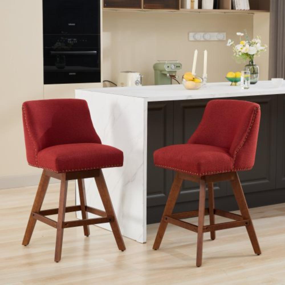 Counter Height Stools with Cushioned Backrests