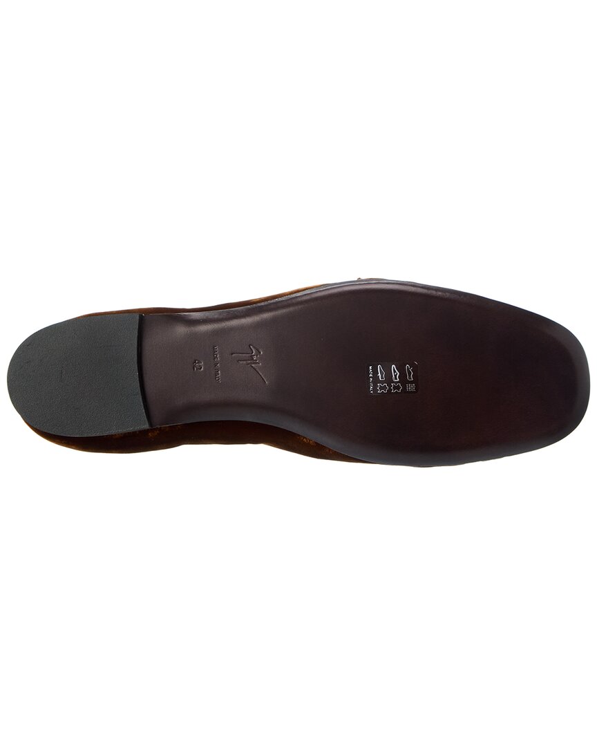 Giuseppe Zanotti Mary Jane Velvet Flat
