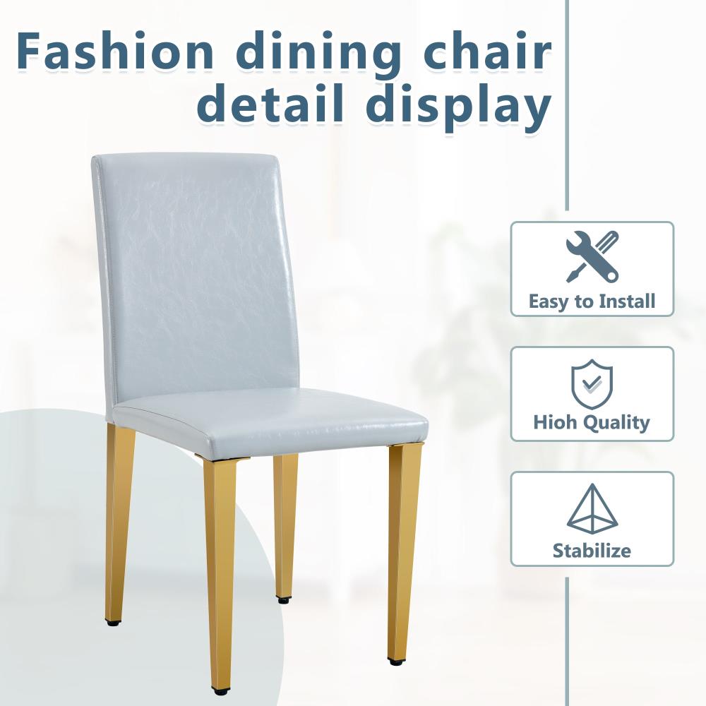 Contemporary Gold Leg Dining Chairs