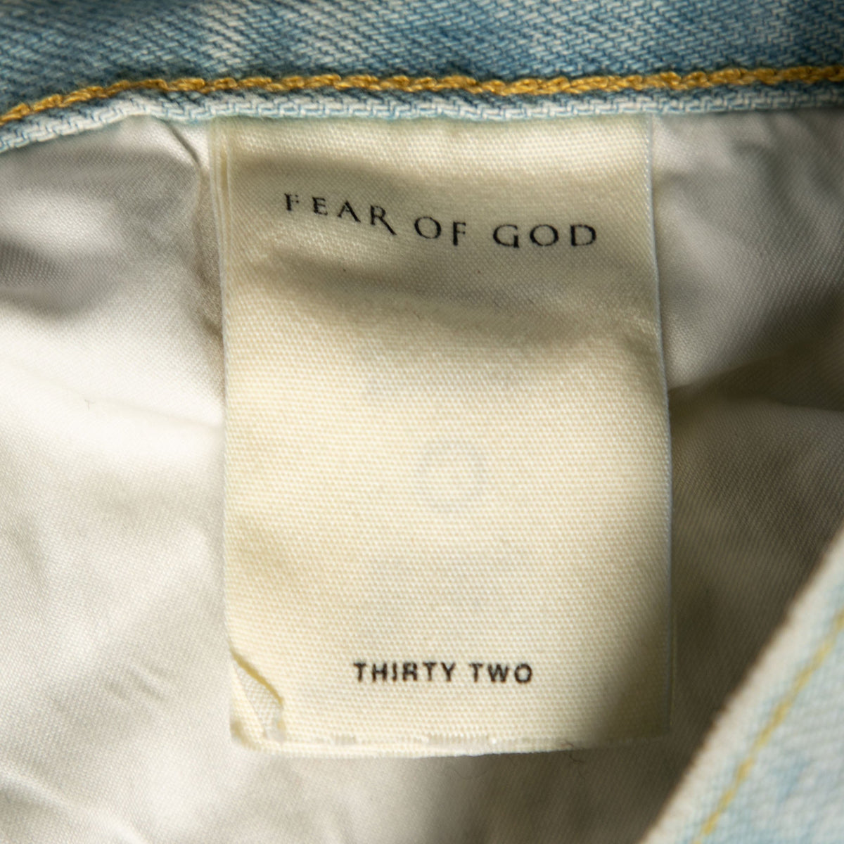 Fear of God Blue Distressed Denim Zipped Hem Slim Fit Jeans M