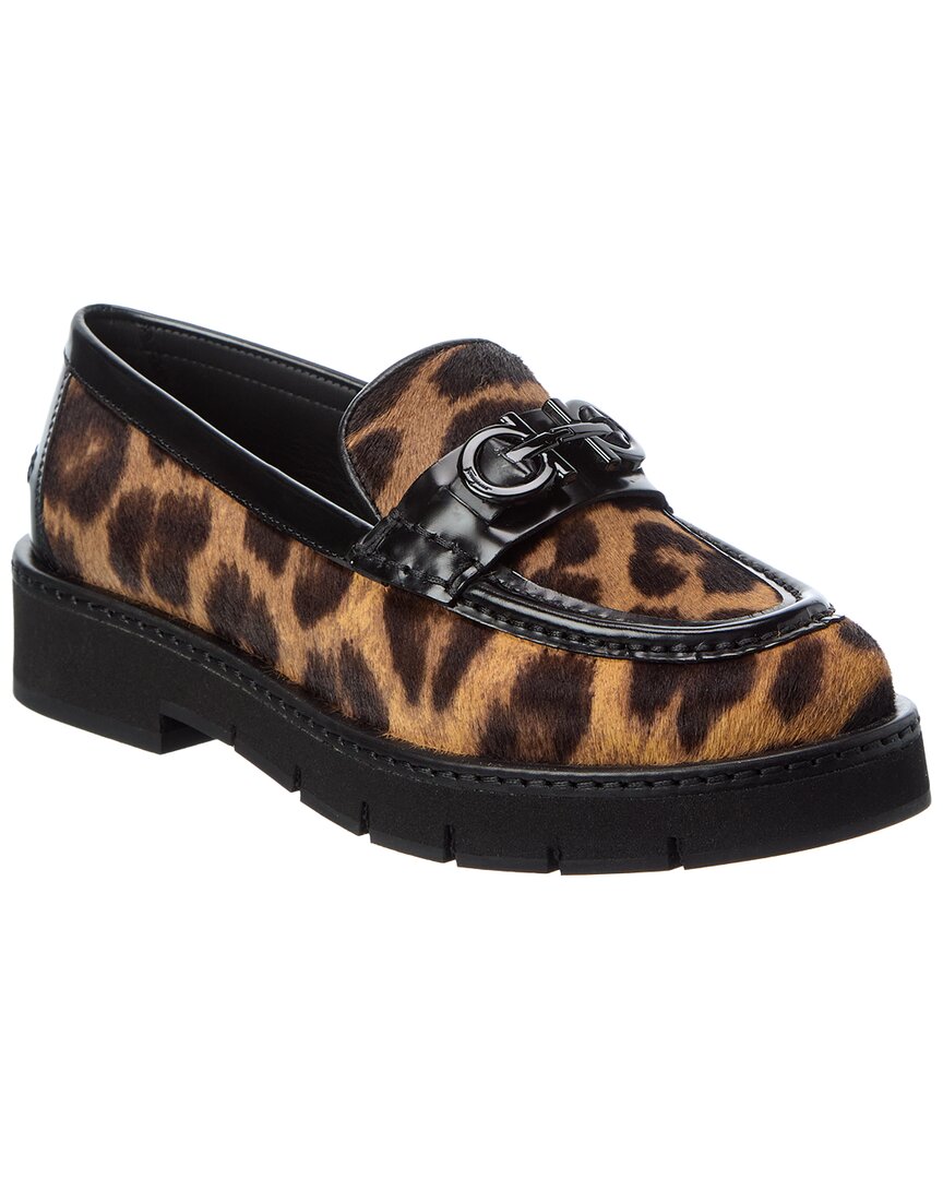 Ferragamo Ofelia Lug Haircalf & Leather Loafer