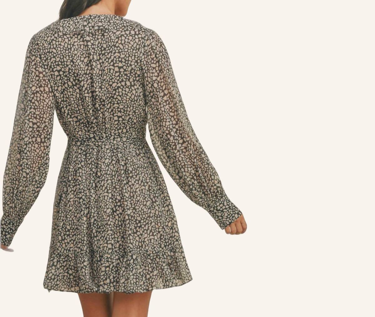 Katie Wrap Mini Dress In Black