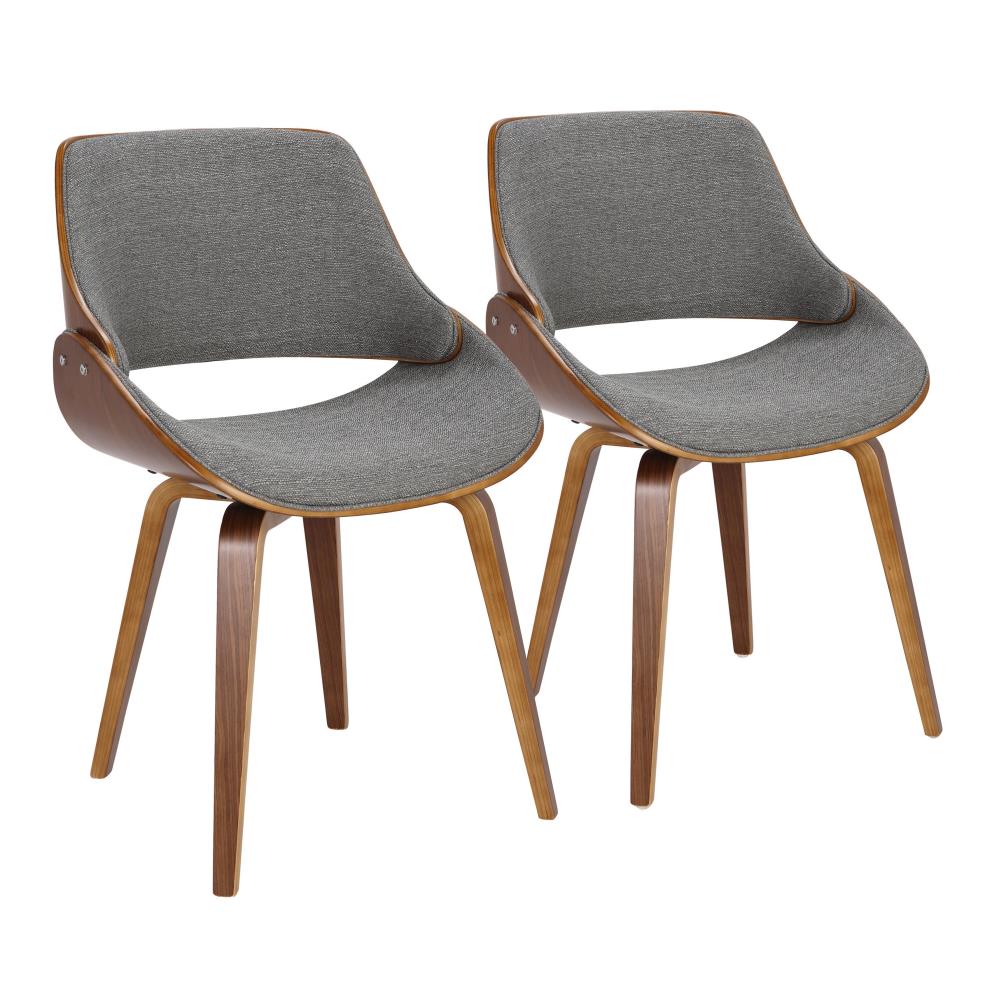 Mid-Century Modern Fabric Dining Chairs Set of 2