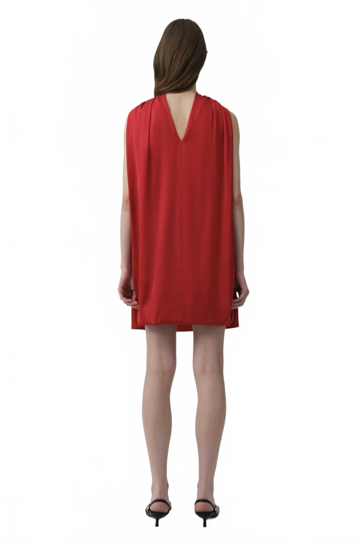 Toni Satin Dress In Lipstick