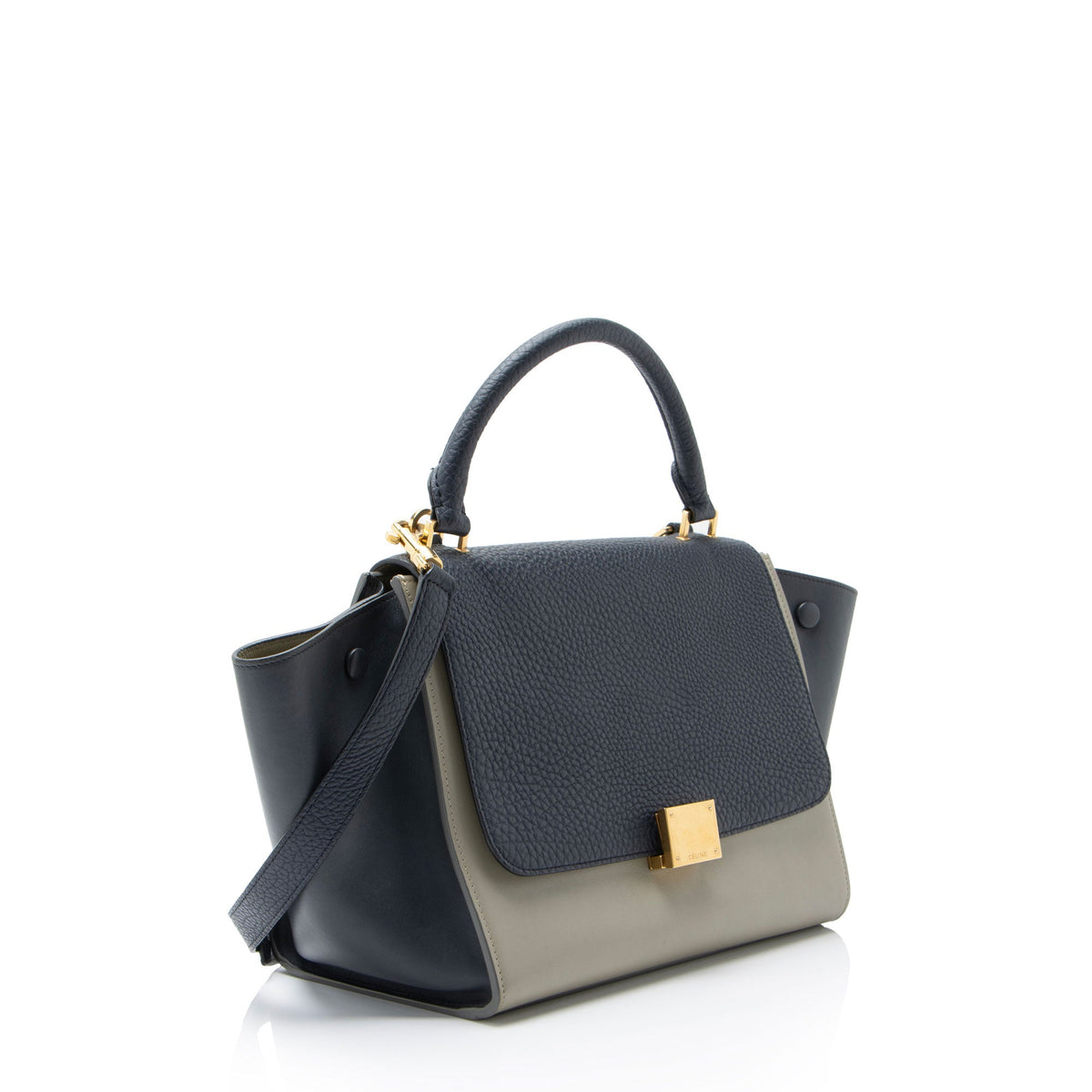Celine Tricolor Calfskin Small Trapeze Bag