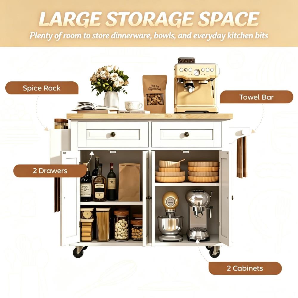 Modern Kitchen Storage Island with Functional Design