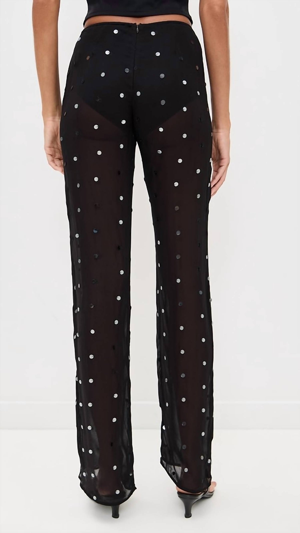 Women's Arielle Pant In Black Sequin