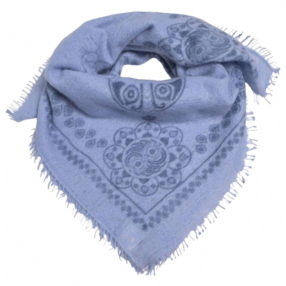 Women's Cashmere Square Bandana In Arctic Blue