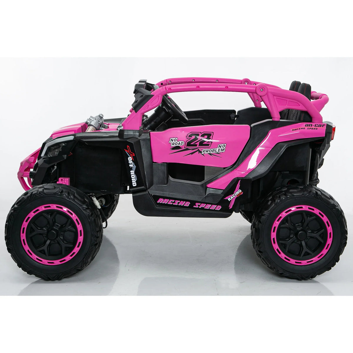 Battery-Powered UTV Ride-On Car with Remote Steering and Adjustable Speed Modes