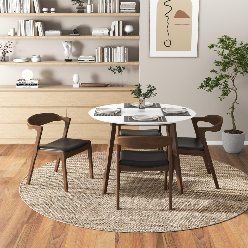 Modern Upholstered Chairs with Wooden Legs