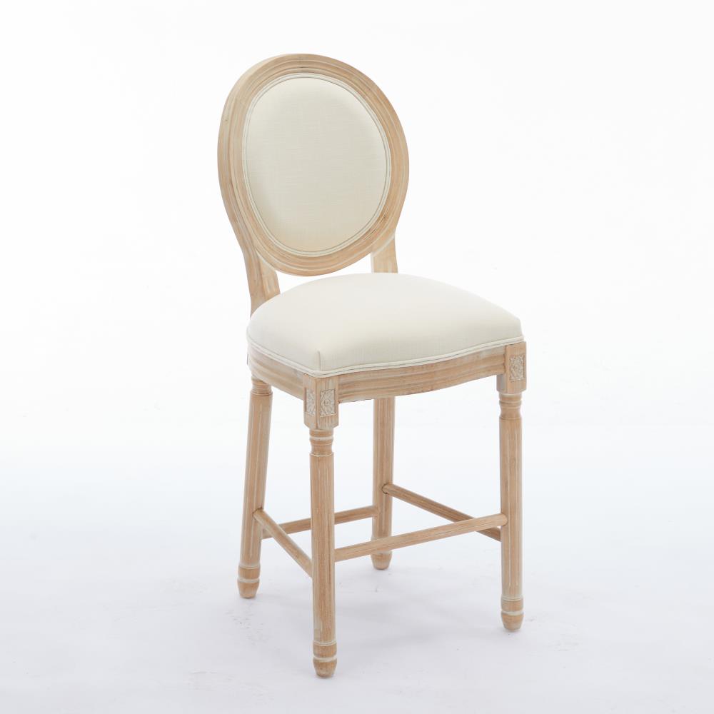 Classic Wooden Bar Chairs with Cushioned Seats