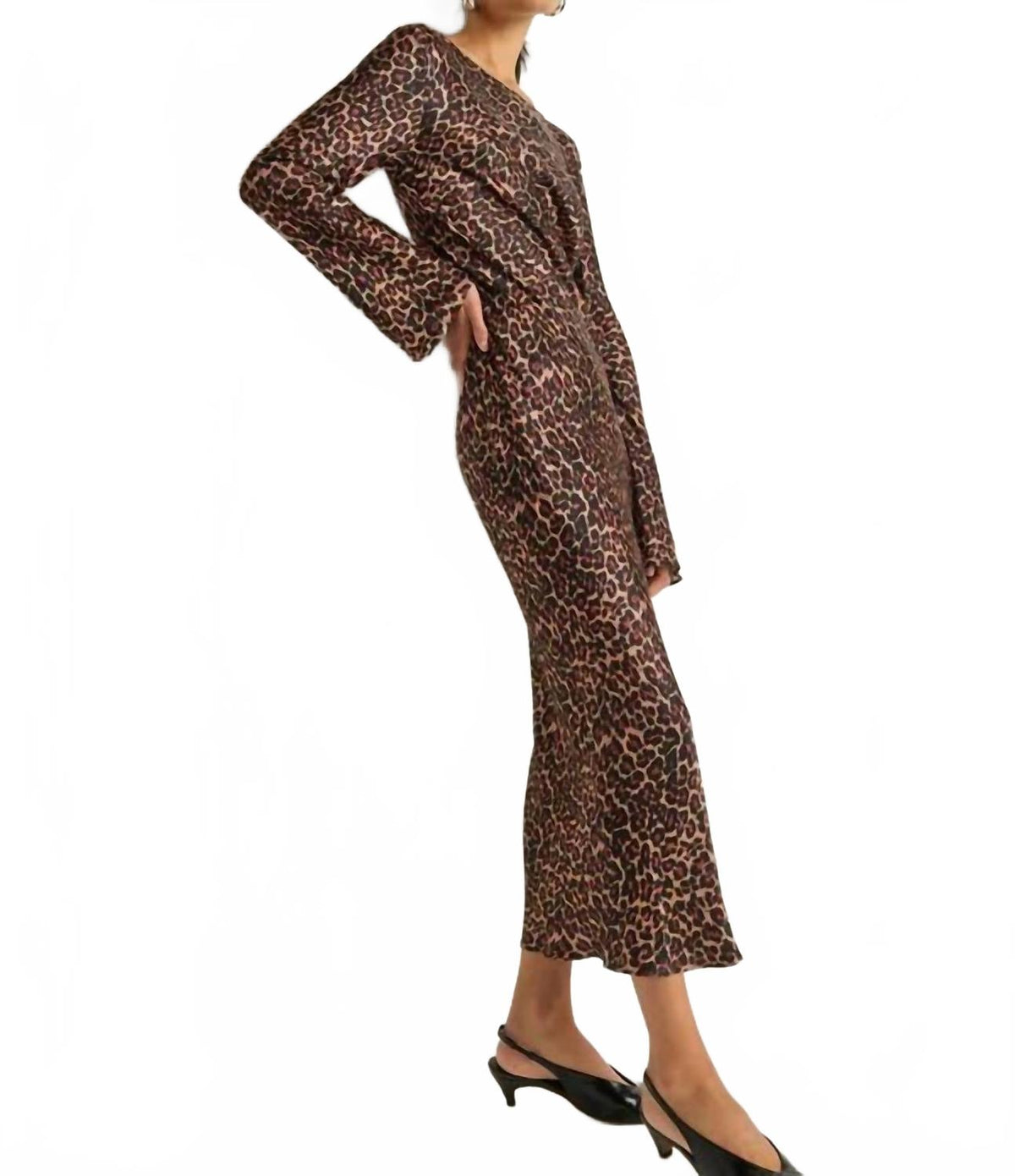 Assaka Midi Dress In Beige