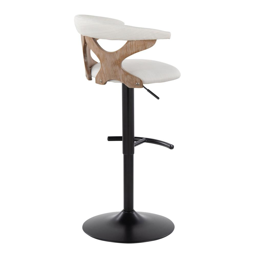Swivel Barstools with Rounded Cutout Backrests