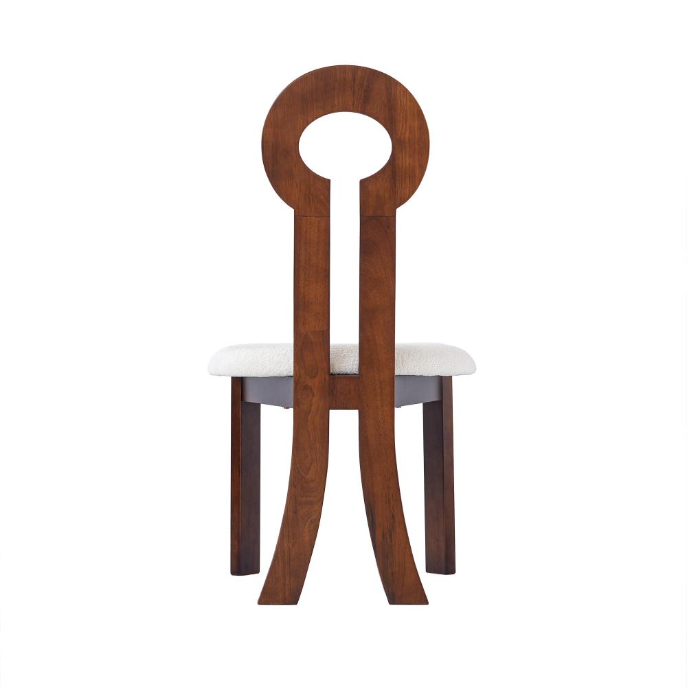 Compact Armless Dining Chairs with Solid Wood Construction