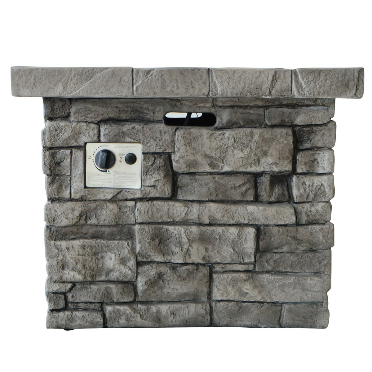 Modern Square Patio Fire Pit with Steel Frame