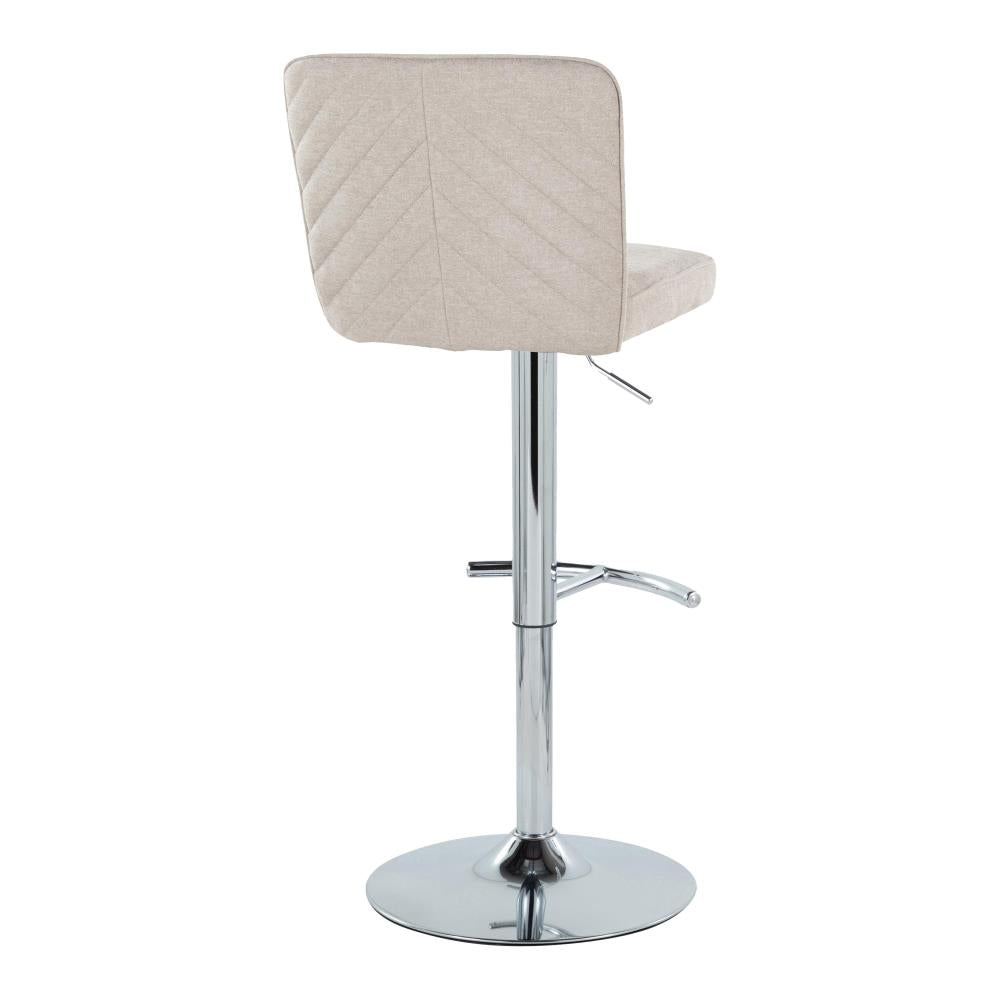 Adjustable Swivel Barstools with Cushioned Backrests
