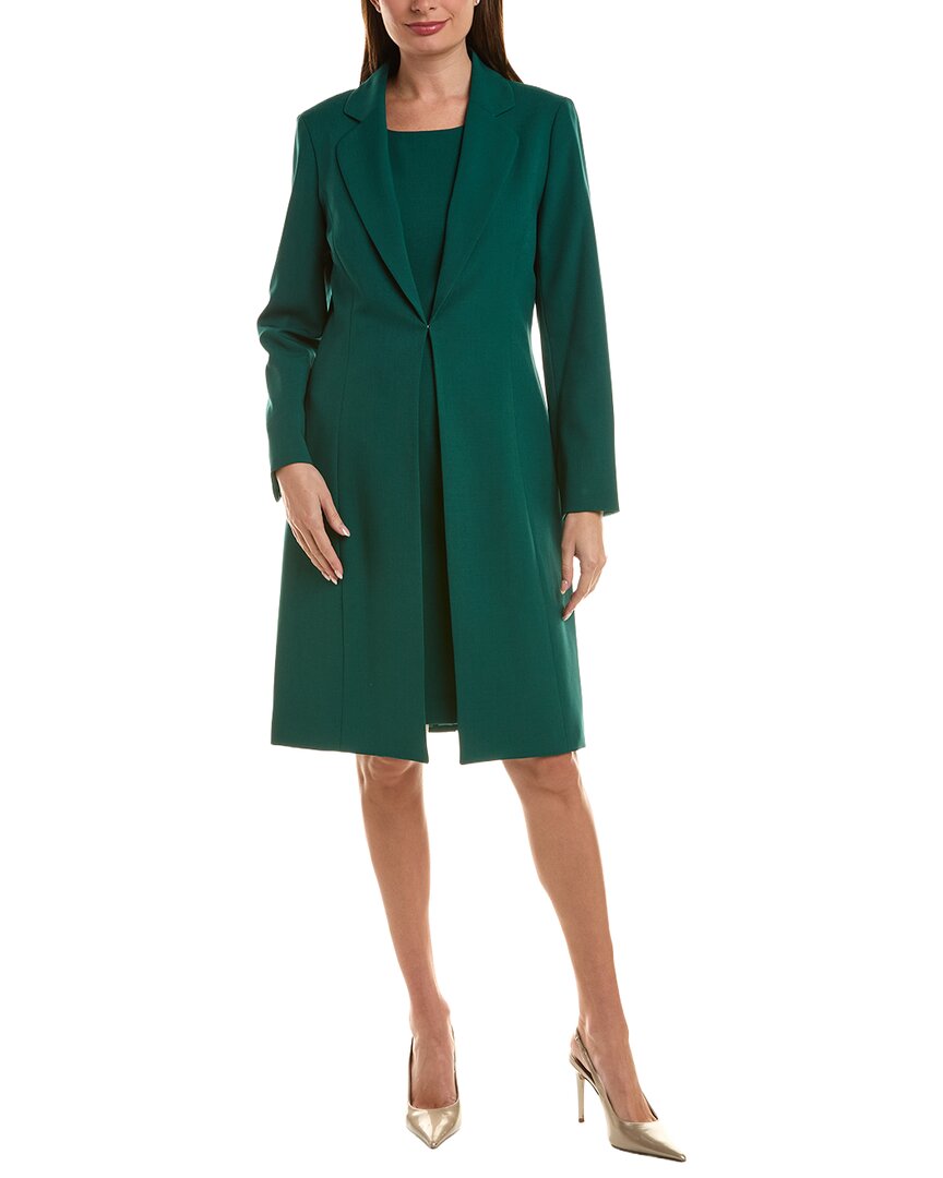Le Suit 2pc Long Coat & Sheath Dress Set