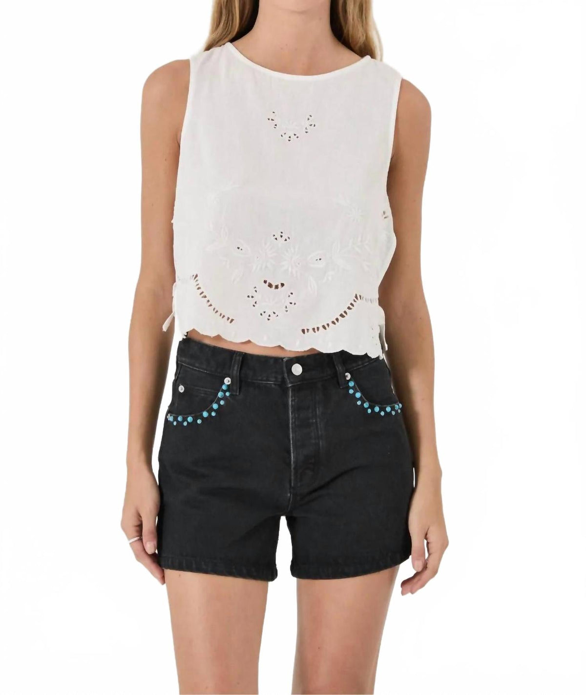 Lou Denim Short In Opium Gem
