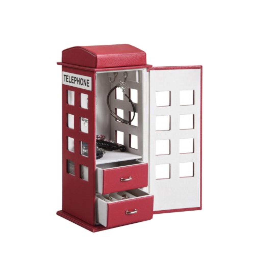 Telephone-Shaped Jewelry Box with Two Storage Drawers