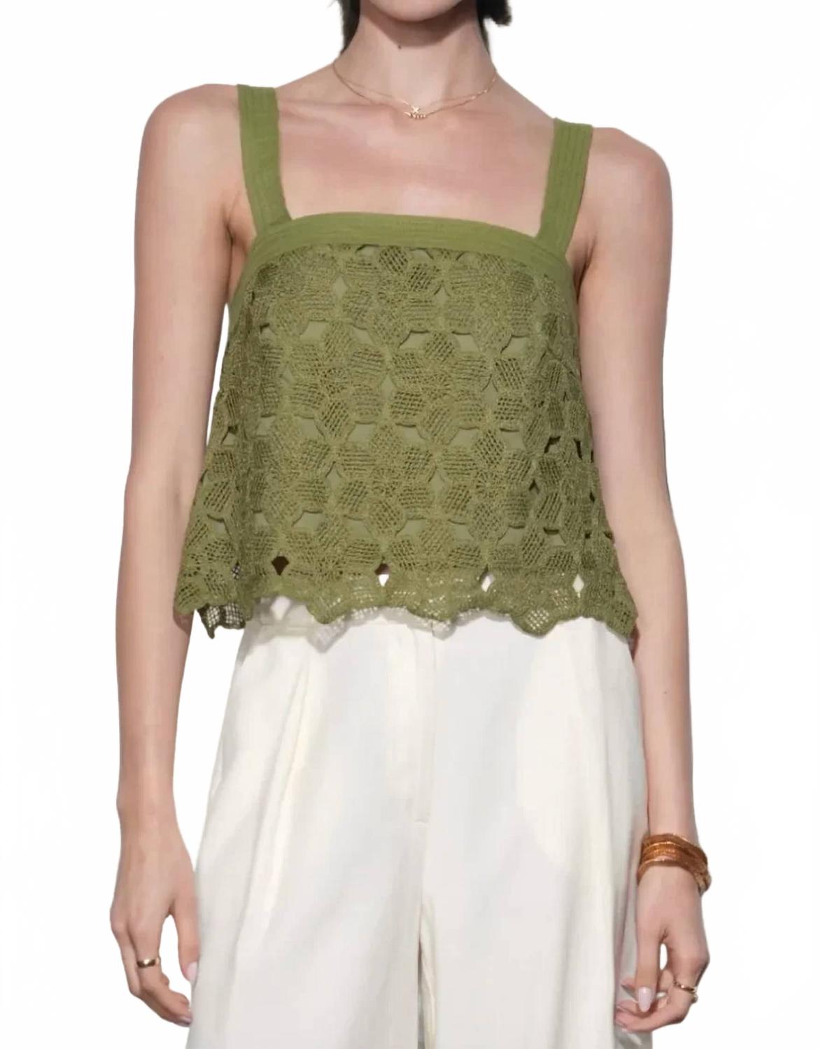 Women's Kandace Crochet Top In Green