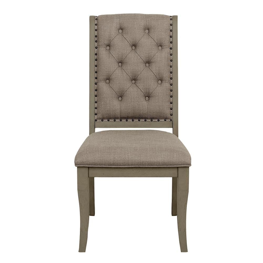 Traditional Upholstered Side Chairs with Nailhead Accents