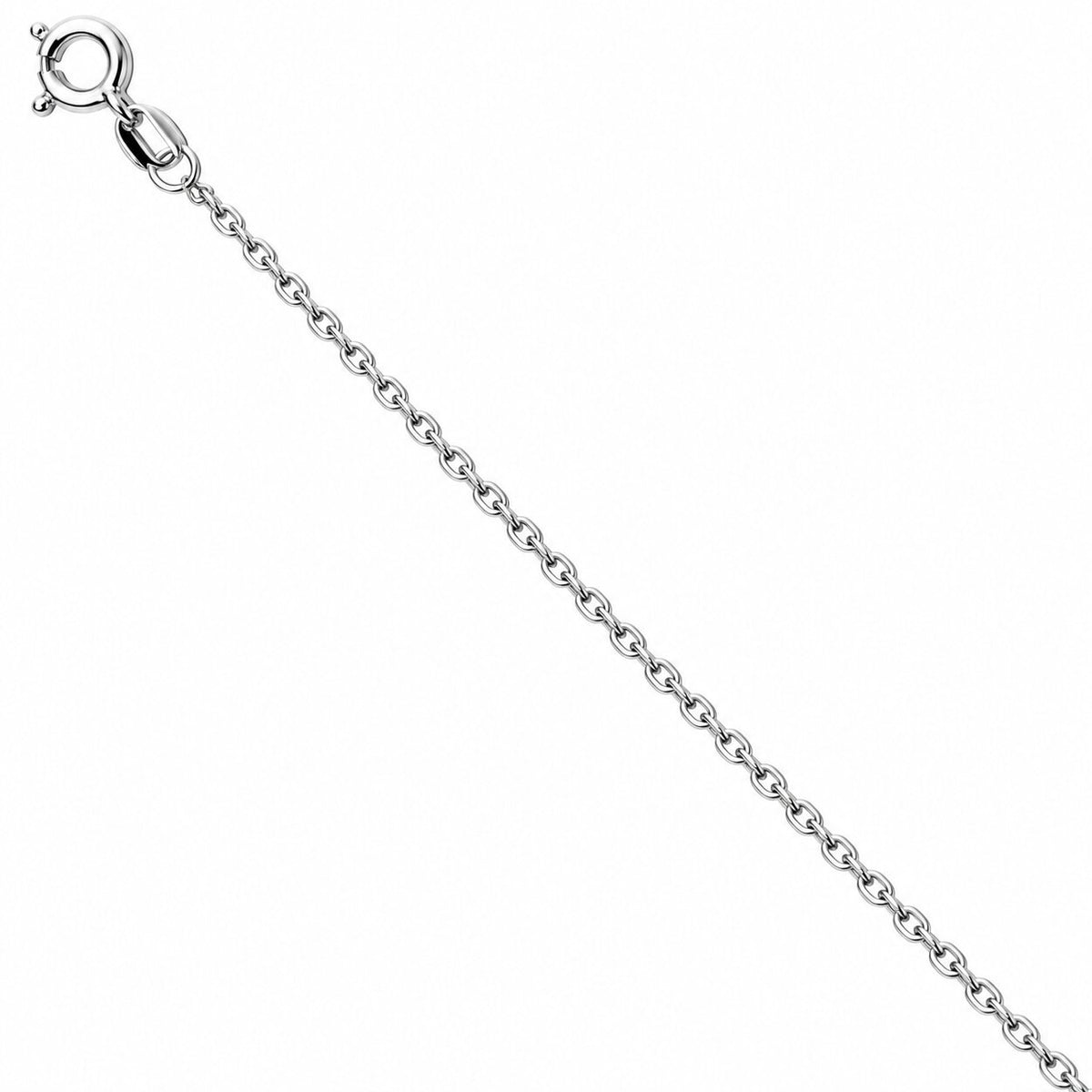 14x10mm Oval Amethyst Diamond 10k White Gold Pendant Women's Necklace 18"