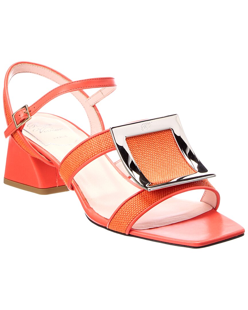 Roger Vivier Canvas & Leather Sandal