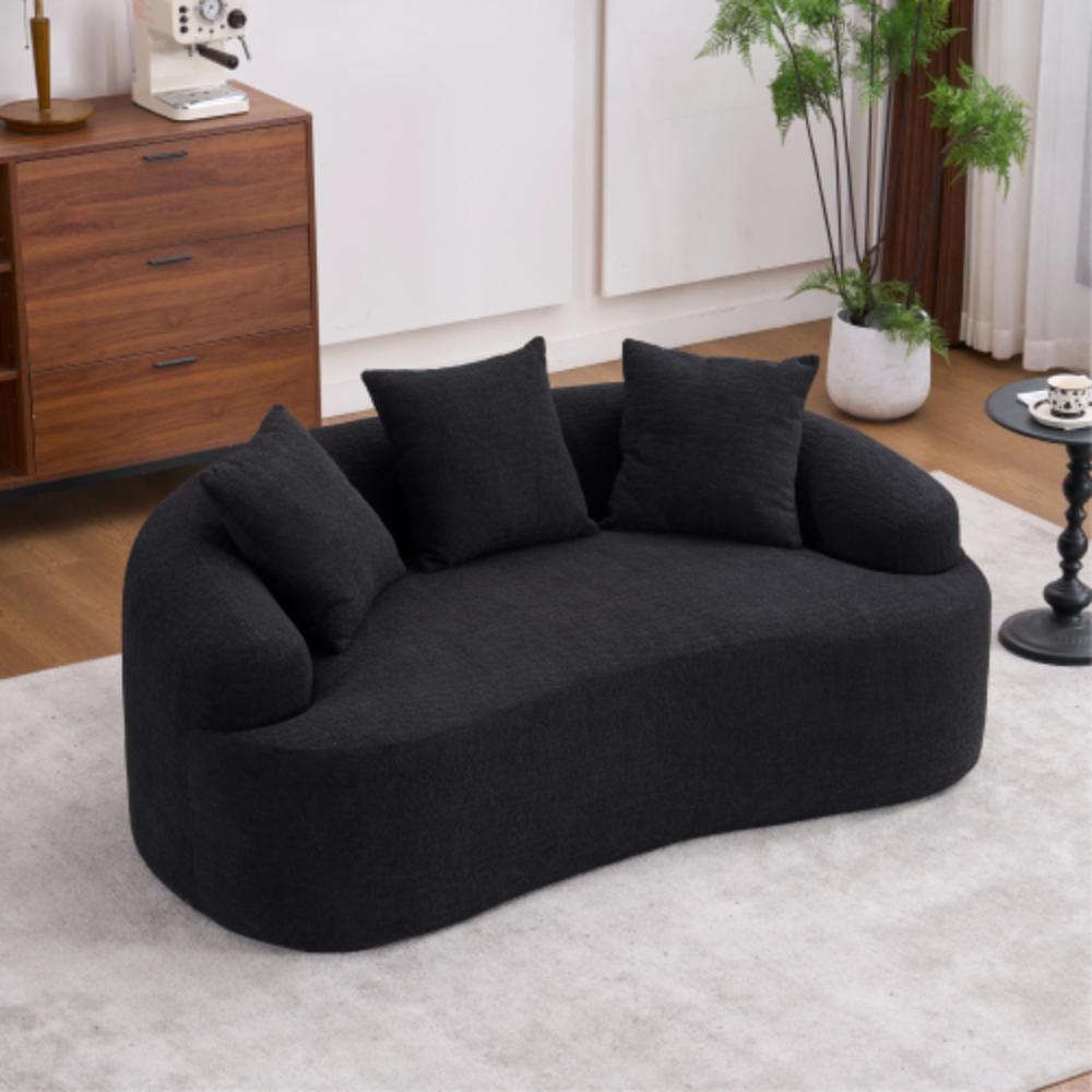 Modern Boneless Chenille Couch with Cozy Seating