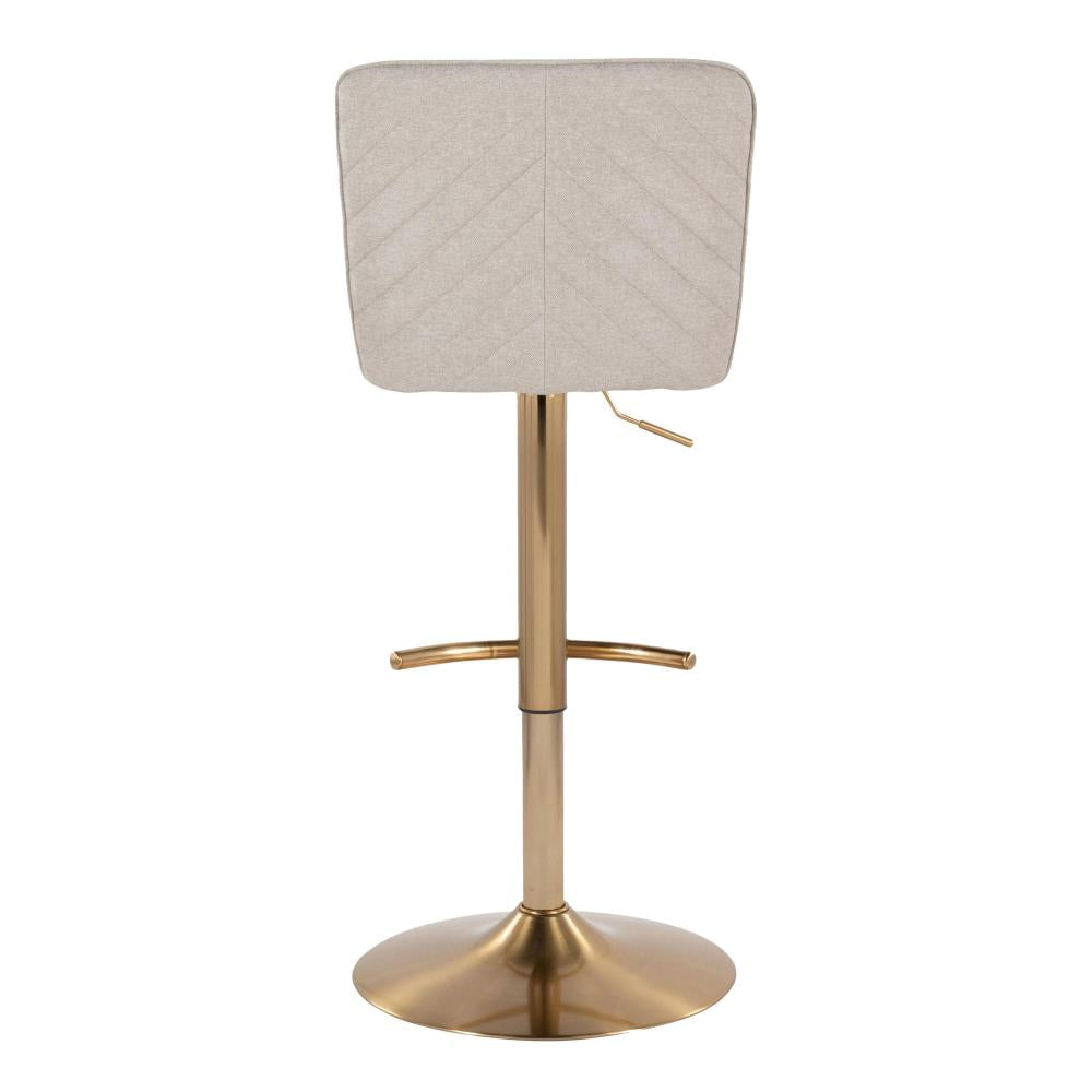 Adjustable Fabric Barstools with Cushioned Backrests