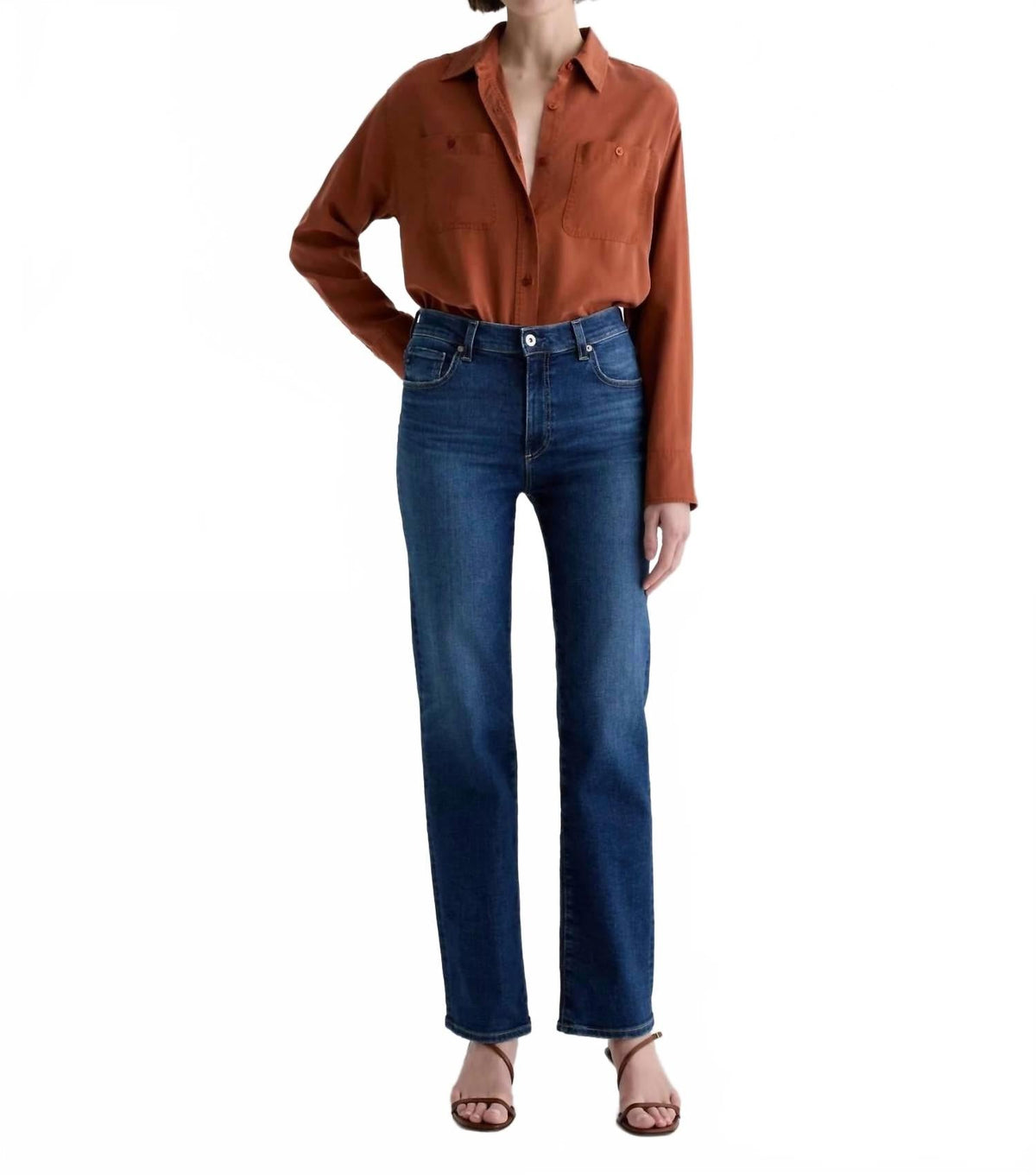 Brinley Mid-Rise Straight Jean In Poetic