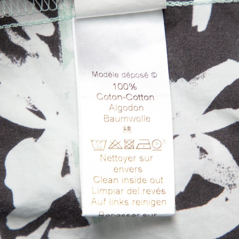 Kenzo White Palm Tree Printed Cotton Button Front Shirt M