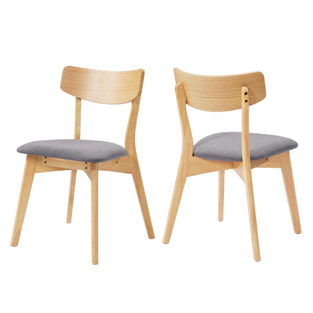 Set of 2 Mid Century Upholstered Dining Chairs