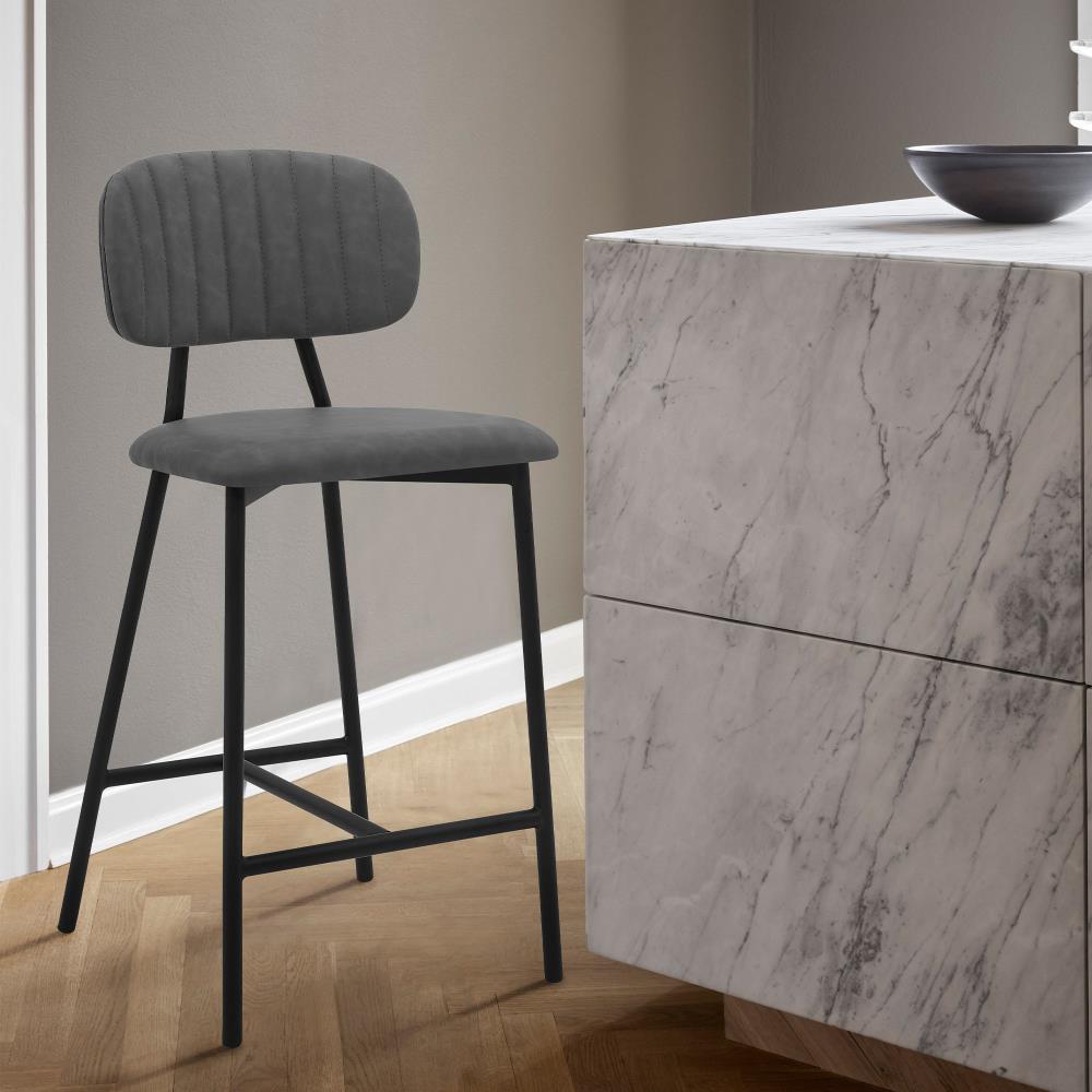 Modern Leather Accent Bar Chair