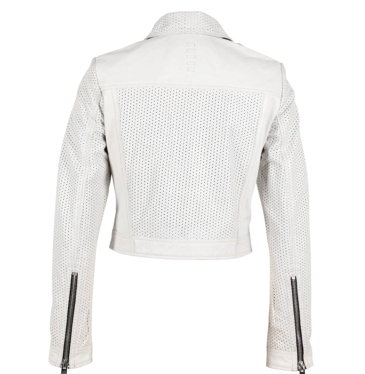 Shayla Perforated Jacket In Off White