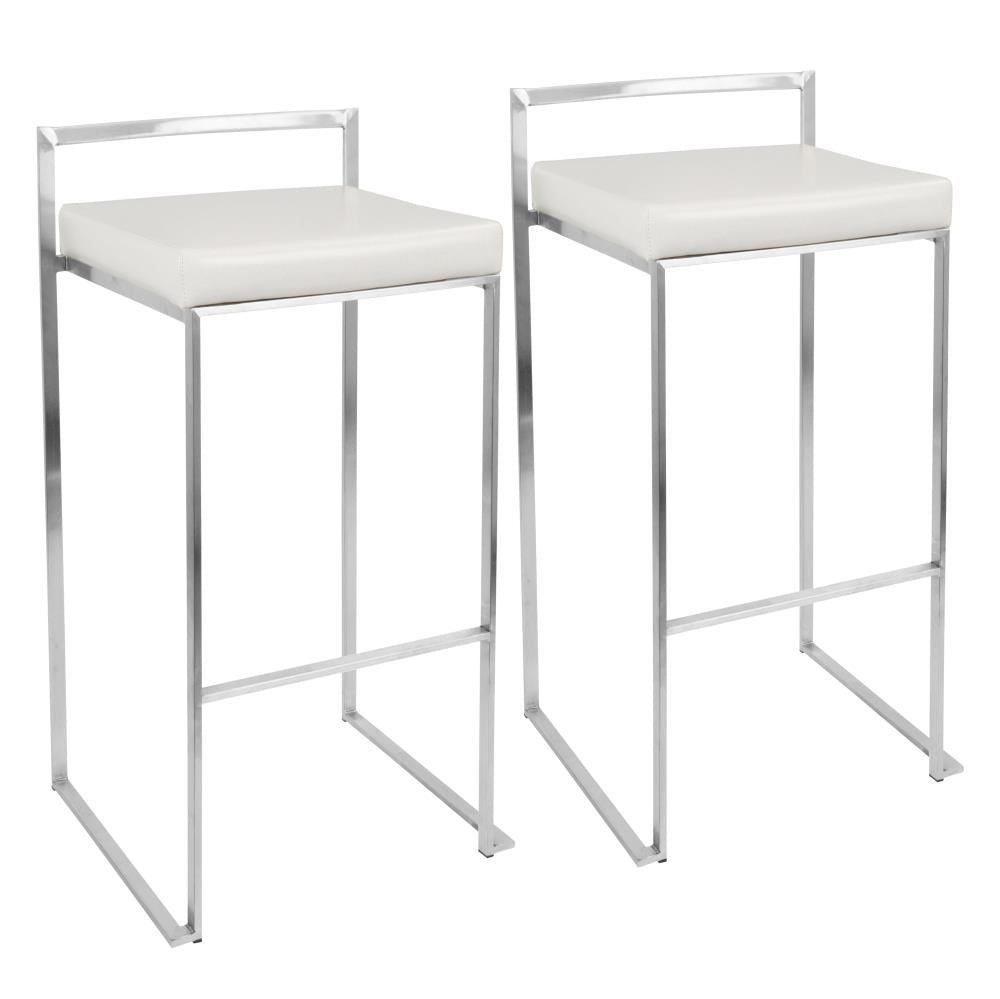Stackable Upholstered Barstools with Welded Frames