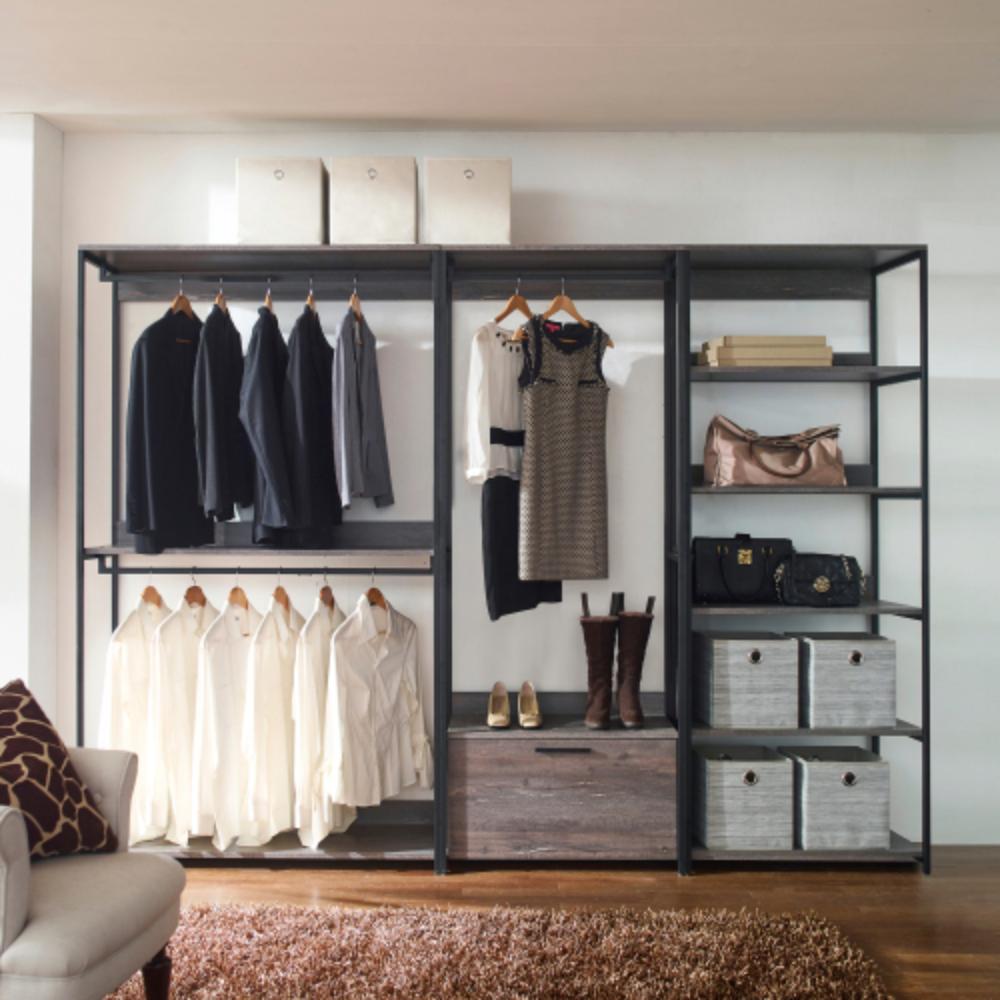 Spacious Closet Organizer with Reinforced Edgebanding