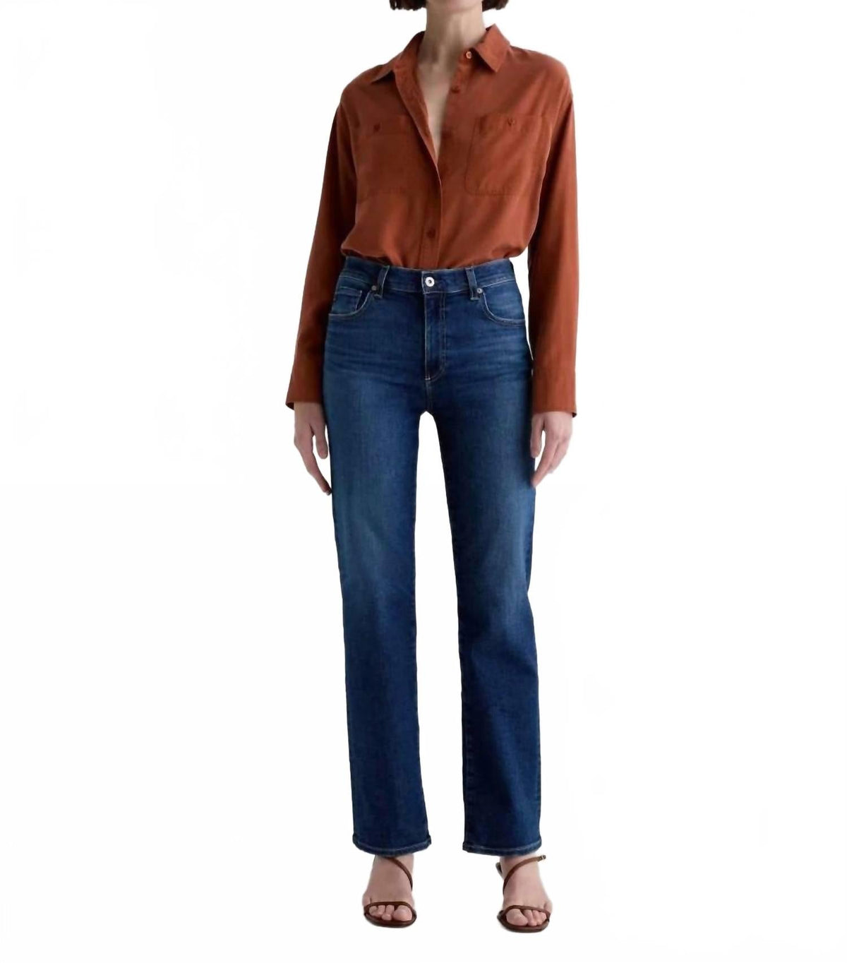 Brinley Mid-Rise Straight Jean In Poetic
