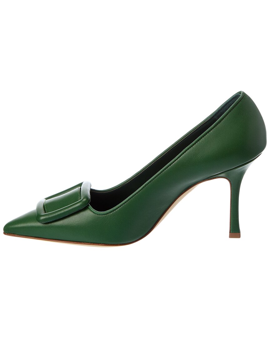 Manolo Blahnik Maysale 90 Leather Pump