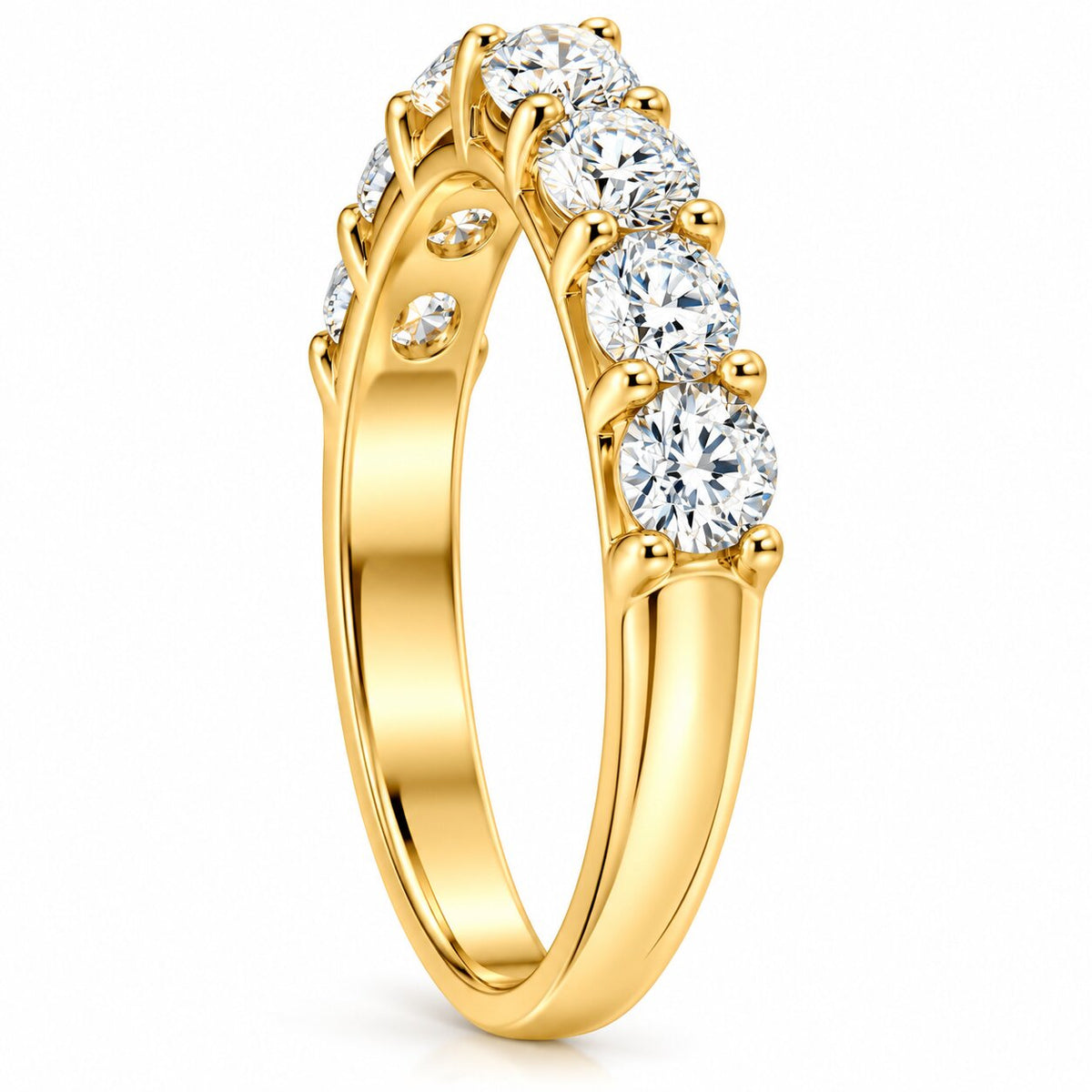1 5/8ct U Prong Diamond Wedding Ring 14k Yellow Gold