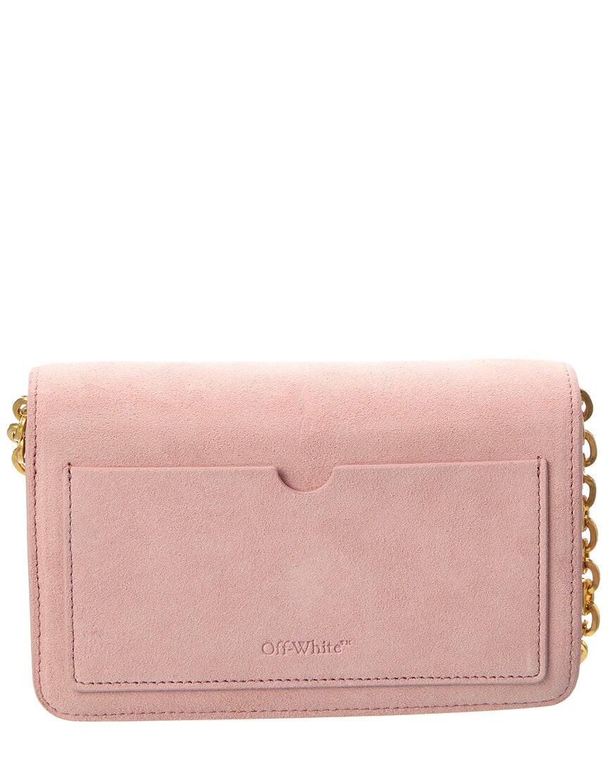 Off-White Jitney Suede Wallet On Chain