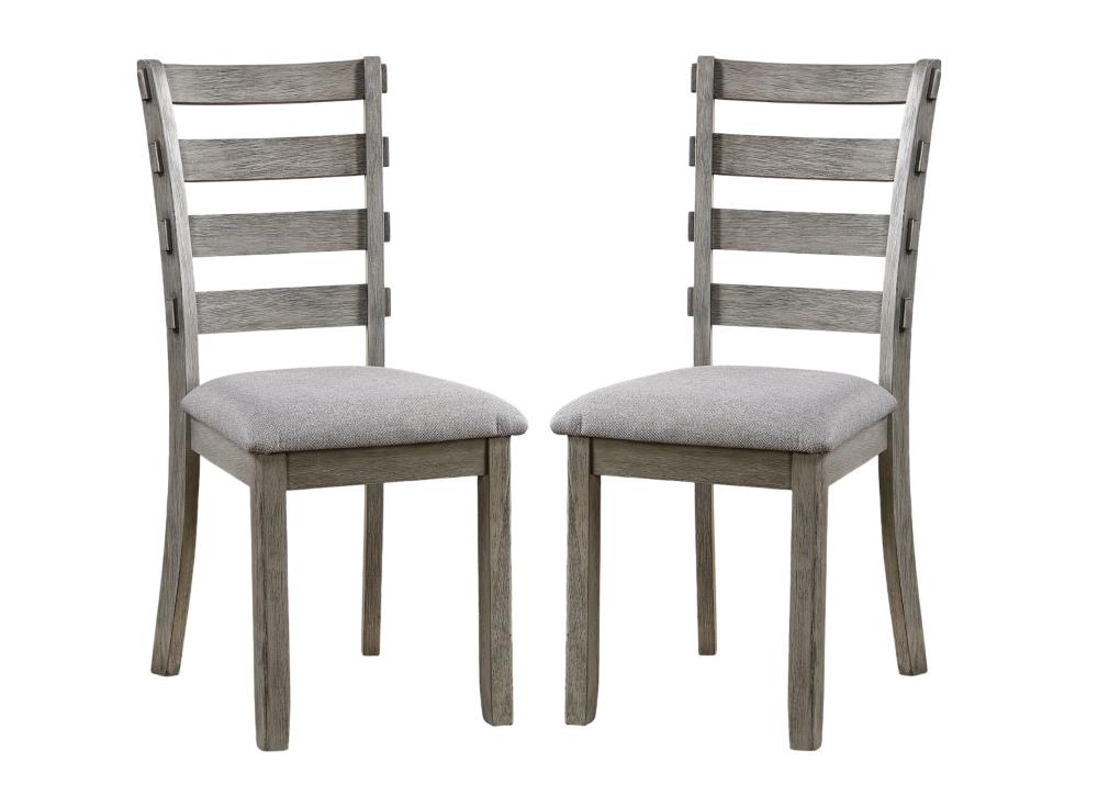 Set of 2 Contemporary Ladder Back Side Chairs
