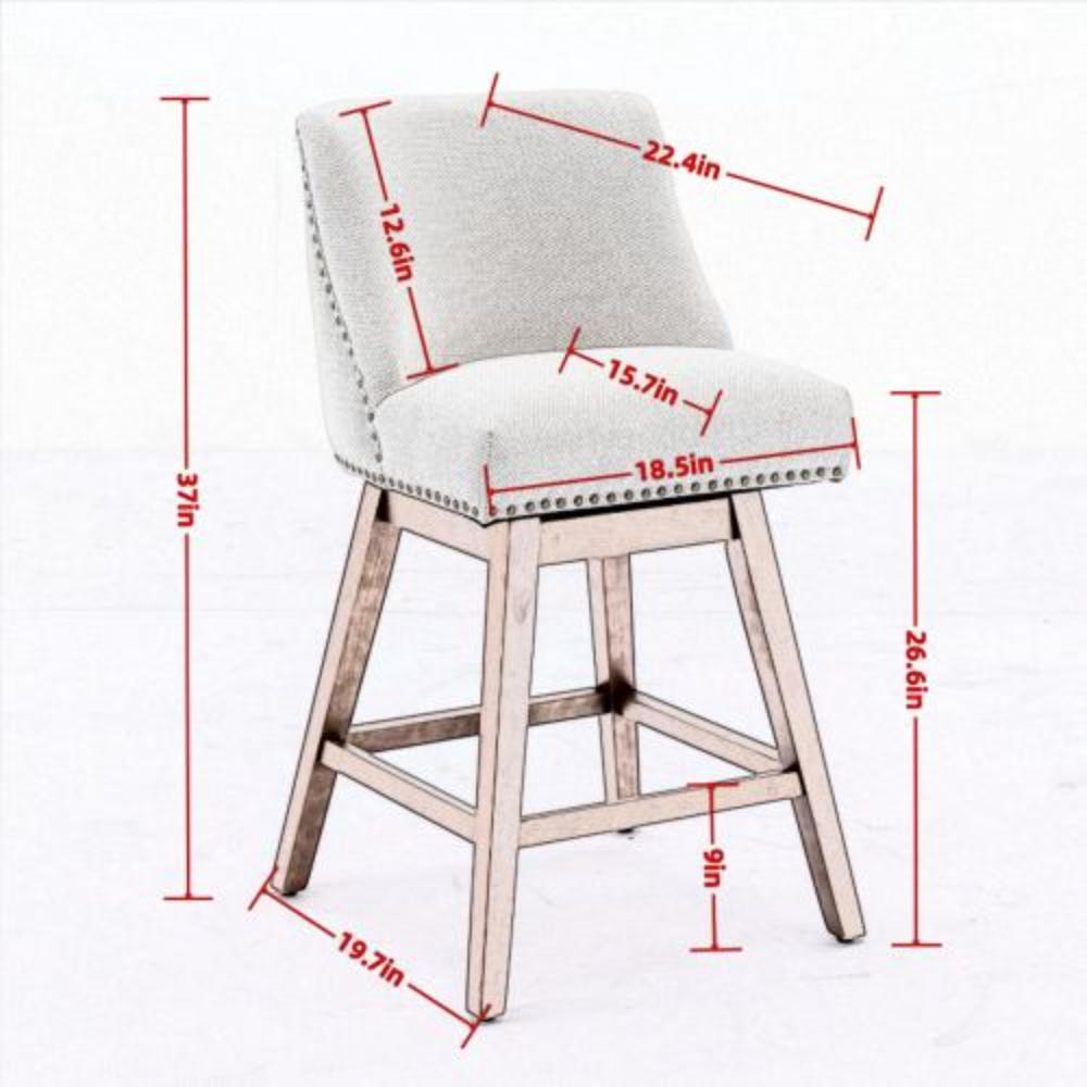 Counter Height Stools with Cushioned Backrests