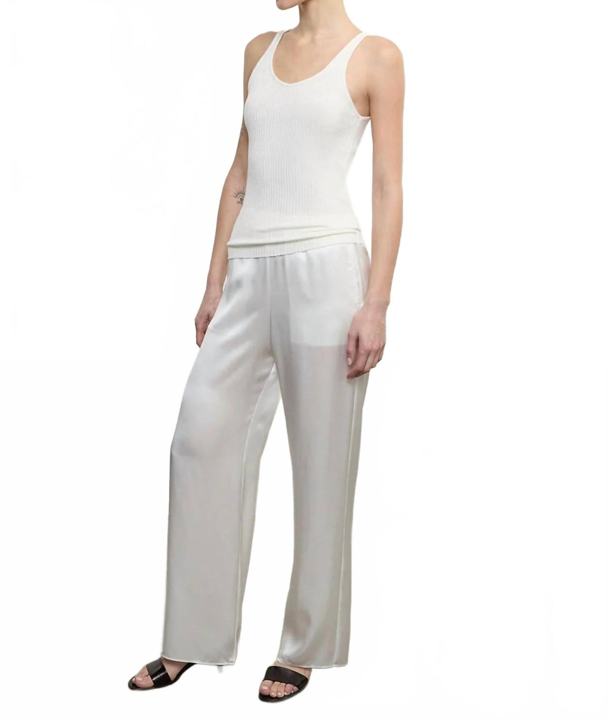 Military Rib Slim Tank Top In Undyed