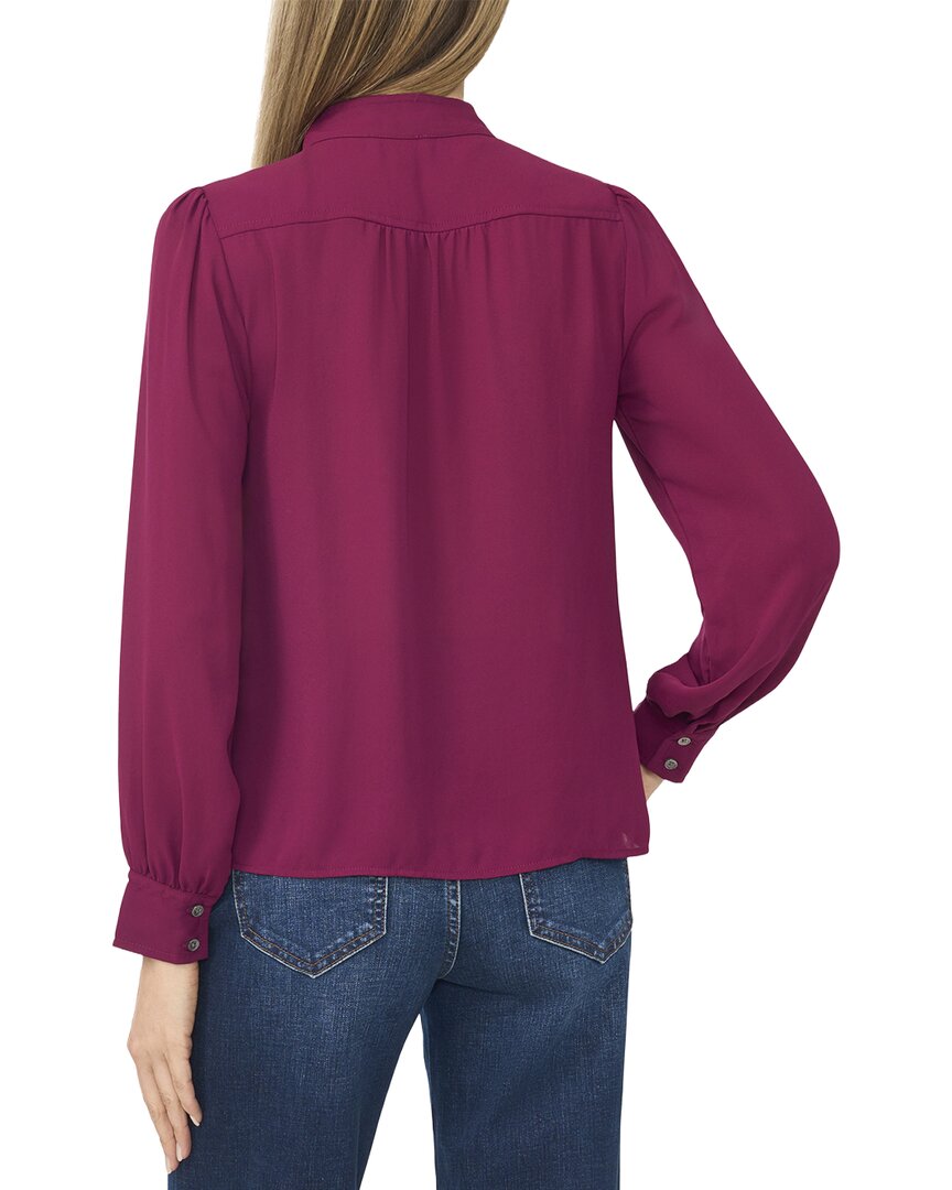 CeCe Open Collar Blouse