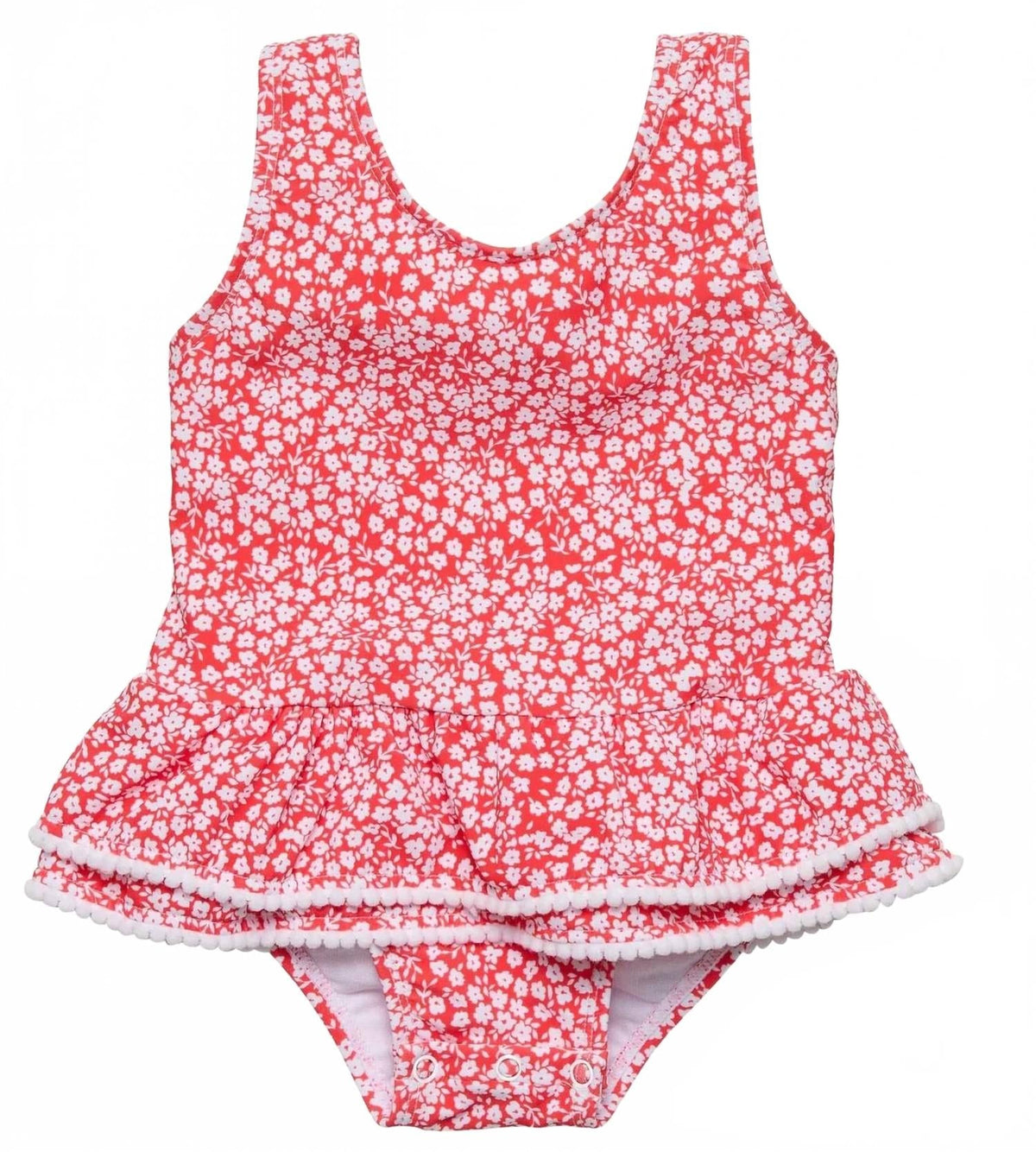 Girls' Ditsy Bloom Swimsuit In Red